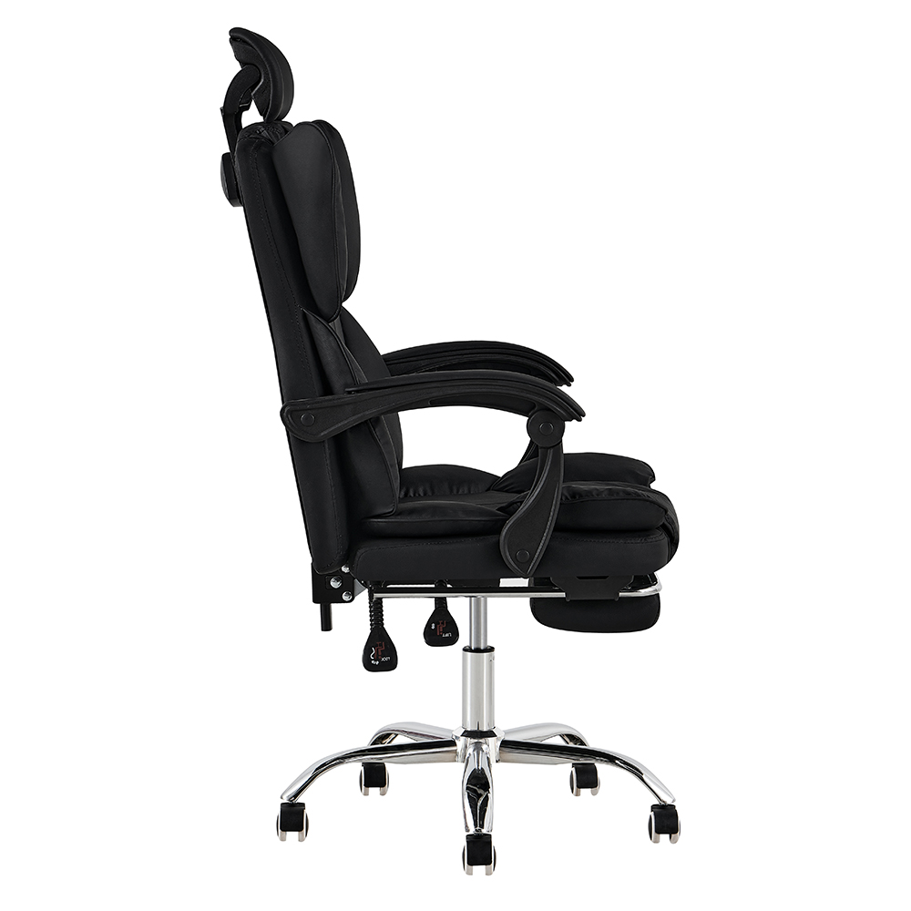 DJ-03 Black High-Back Office Chair with Footrest - Image 3