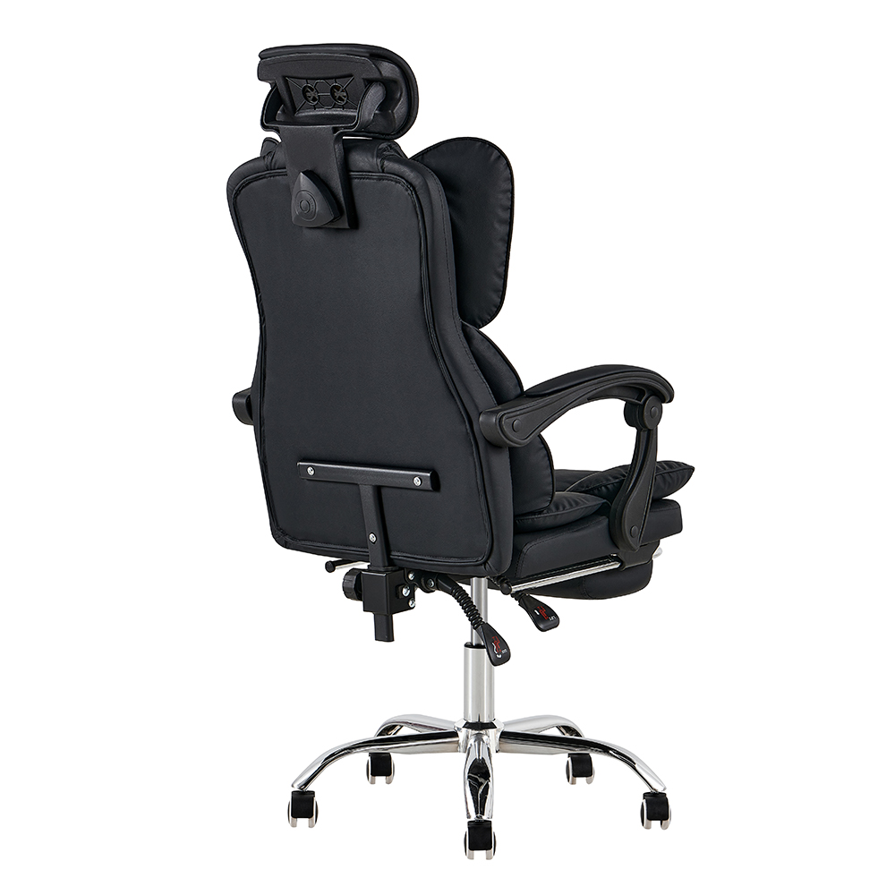 DJ-03 Black High-Back Office Chair with Footrest - Image 5