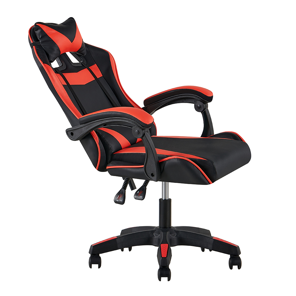 DJ-06 Red and Black Gaming Chair with V-Pattern Back - Image 6
