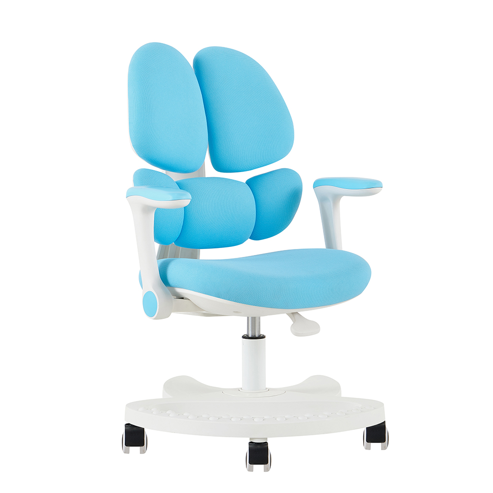 Y-01 Blue and White Study Chair with Split Back