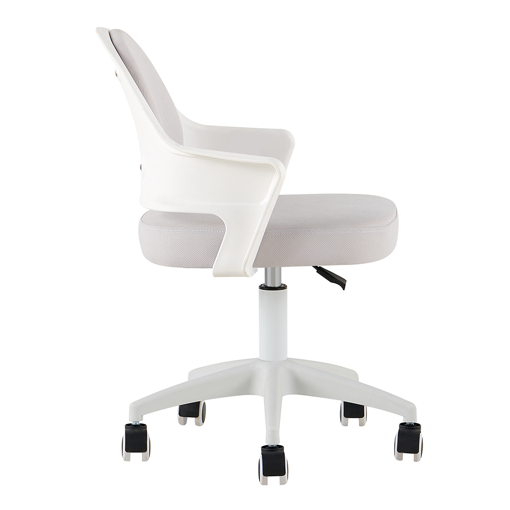 Y-06 Gray Study Chair with Wraparound White Shell - Image 3