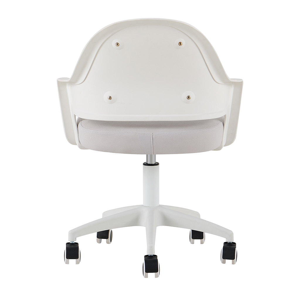 Y-06 Gray Study Chair with Wraparound White Shell - Image 4