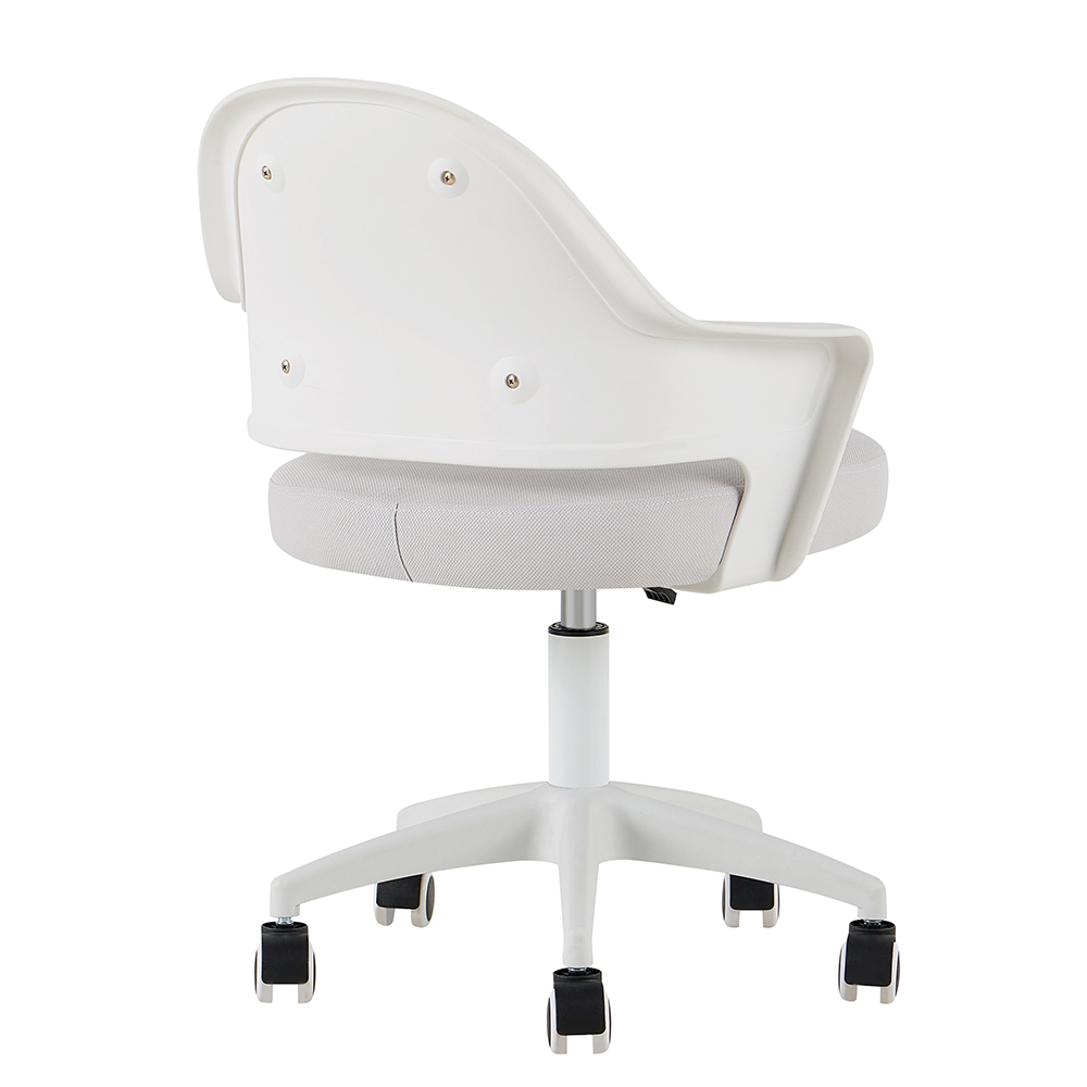 Y-06 Gray Study Chair with Wraparound White Shell - Image 5